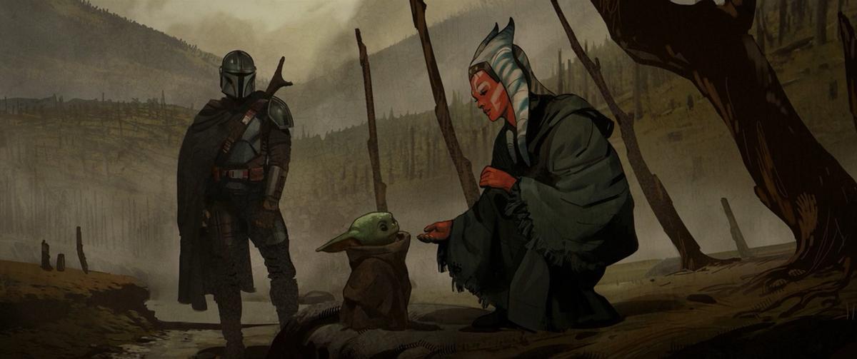 'Concept art' en los créditos finales del quinto episodio de la segunda temporada de 'The mandalorian'