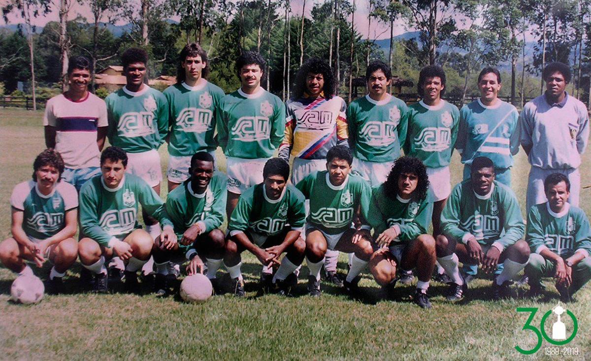 Plantilla de Atlético Nacional en 1989, año en que ganaron la Copa Libertadores