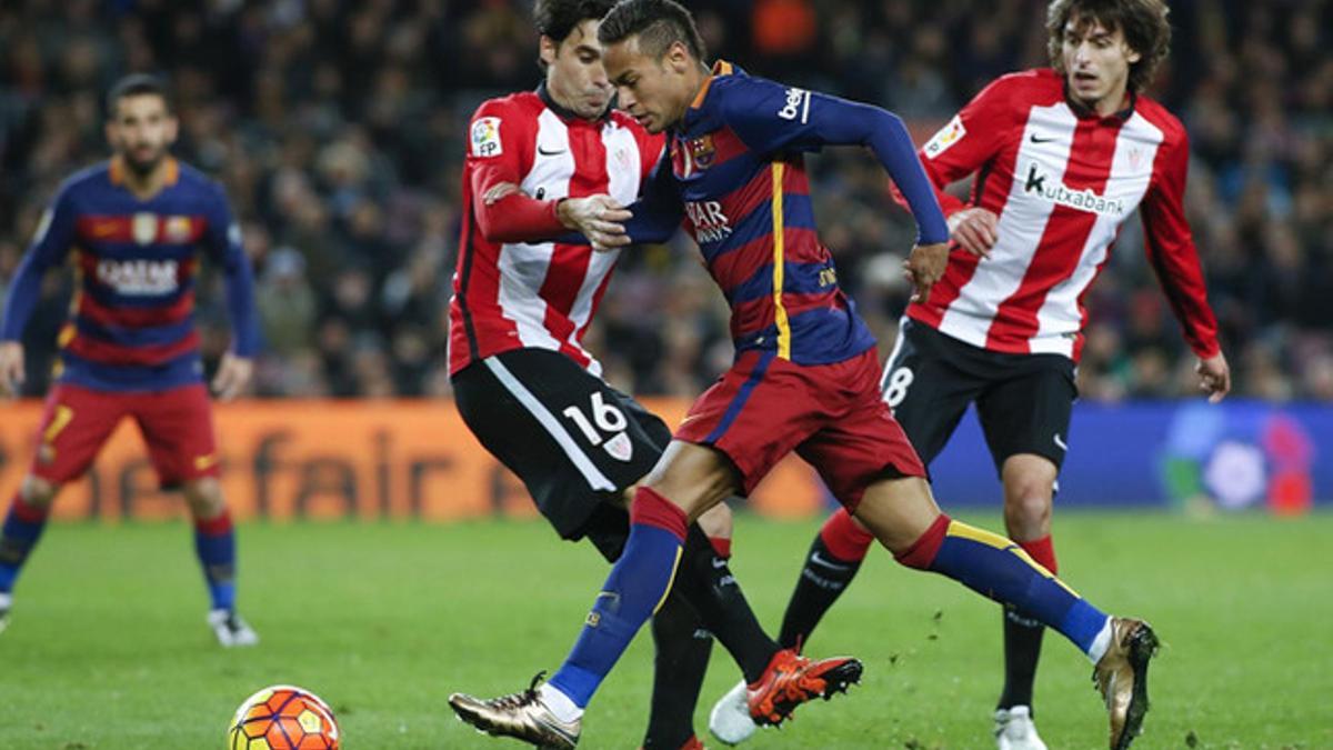 Neymar brilló ante el Athletic en el 6-0