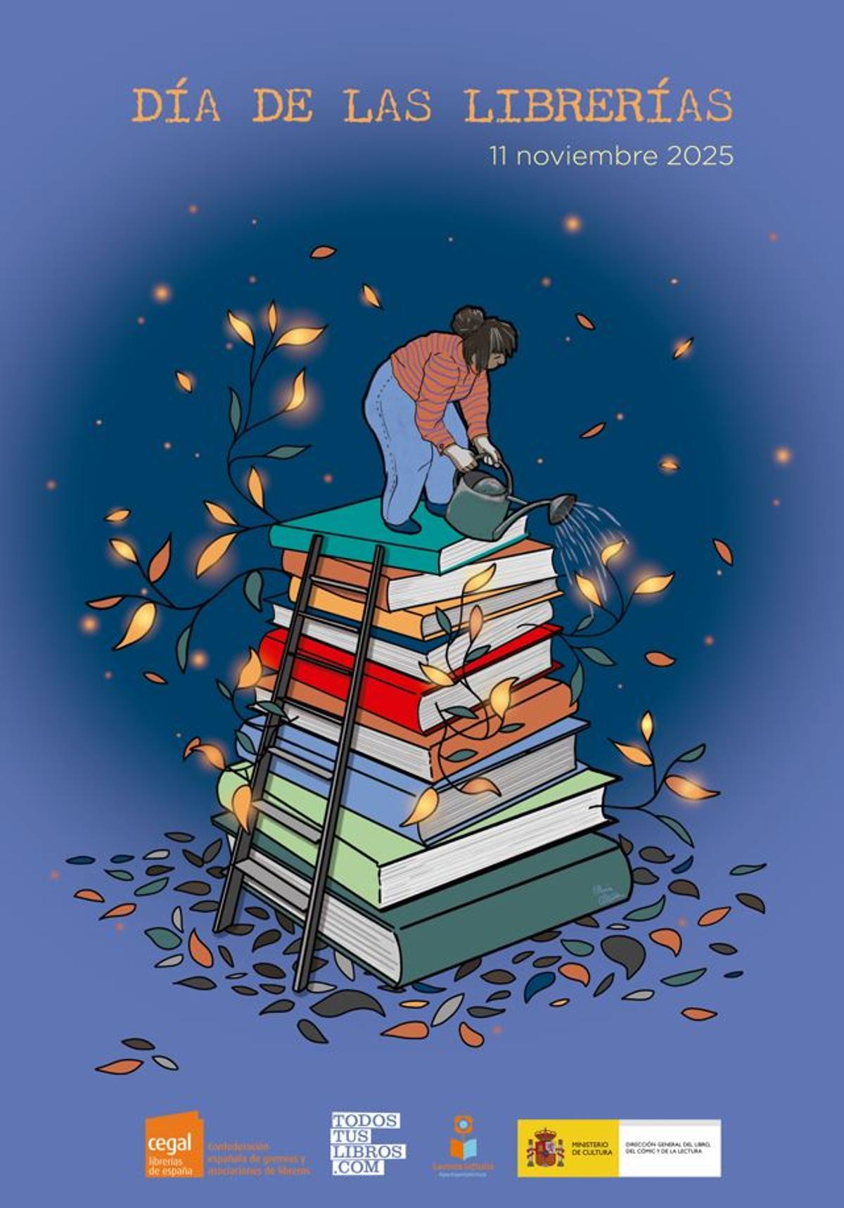 Cartel oficial del Día de las Librerías realizado por la Confederación Española de Gremios y Asociaciones de Libreros (Cegal).