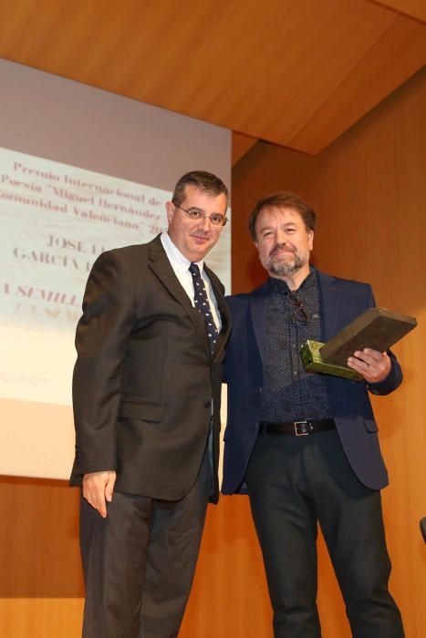 José Luís García, Premio Internacional de Poesía de la Fundación Cultural Miguel Hernández