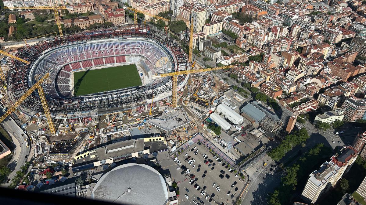 Así evolucionan las obras del Spotify Camp Nou a 7 de mayo de 2025