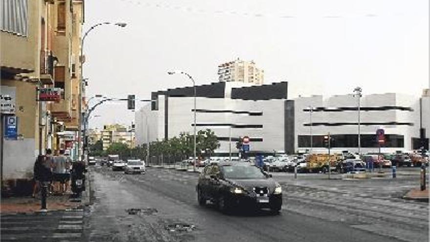 Imagen de la zona donde se produjo la fuga ayer frente al Auditorio.