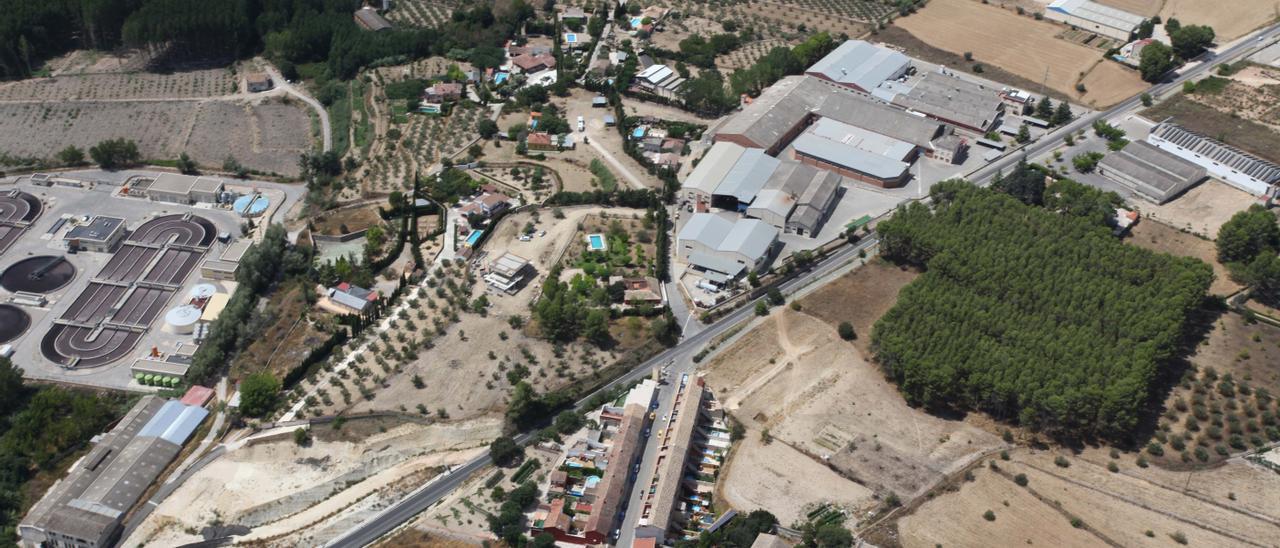 Vista aérea de la zona en la que estaba proyectado el polígono mancomunado en Muro.