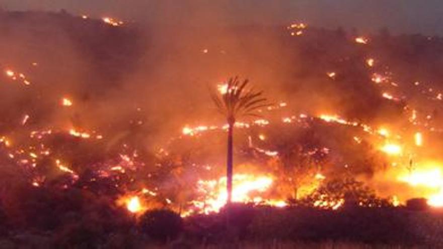 La Trapa, uno de los parajes devastados por las llamas.