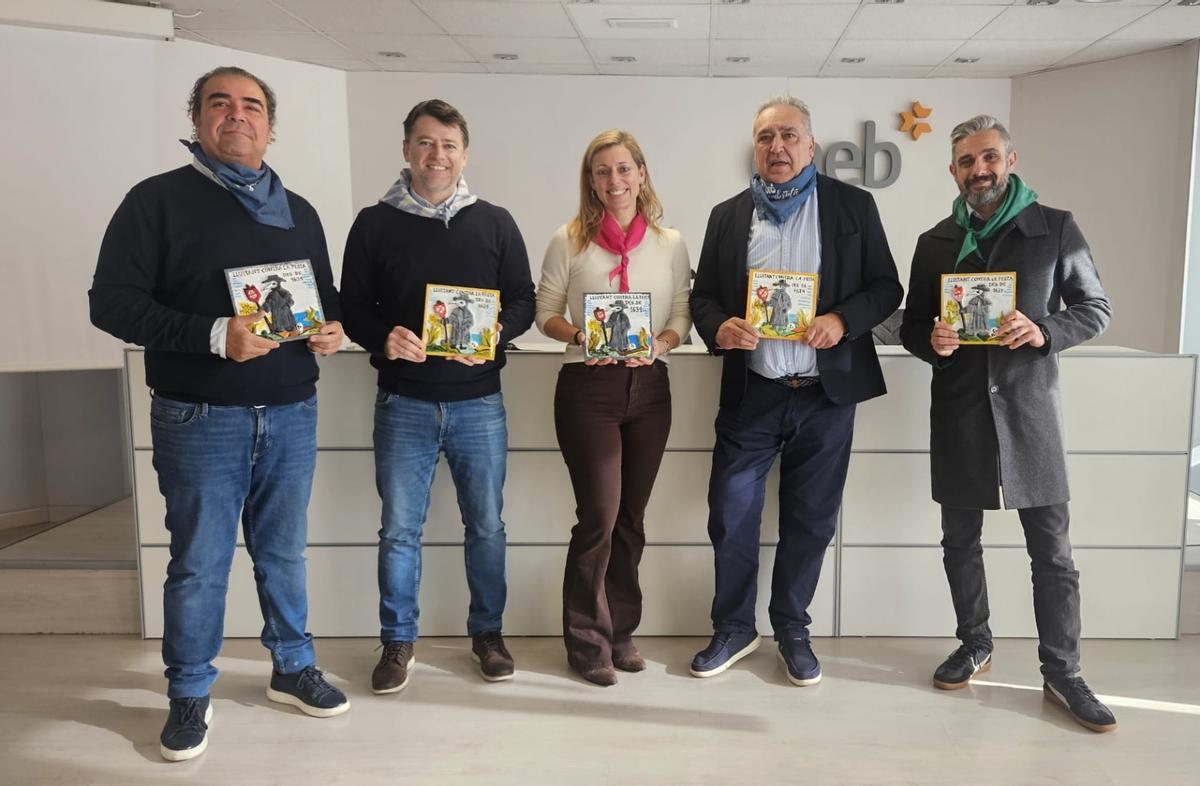 Representantes de los restauradores y de la Obreria de Sant Sebastià.