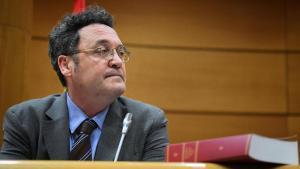 El exfiscal general del Estado, Álvaro García Ortiz, durante su comparecencia en la Comisión de Justicia, en el Senado, a 18 de febrero de 2025, en Madrid.