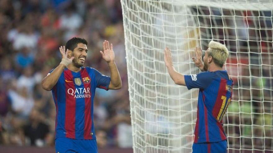 Messi y Suárez golean también en las teles