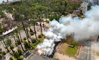 La mascletà del 11 de agosto en Elche, a vista de dron