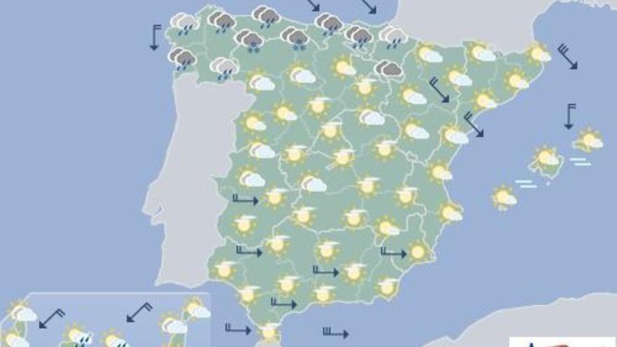 Intervalos nubosos y probabilidad de lluvias al norte de Canarias
