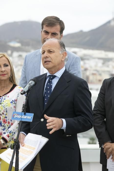 02.05.19. Las Palmas de Gran Canaria. Elecciones 26M. El candidato del Partido Popular a presidente de Canarias, Asier Antona, presenta su programa electoral para los próximos cuatro años, junto al vicesecretario general de Estudios y Programas de su partido Jorge Rodríguez . Hotel BEx Foto Quique Curbelo  | 02/05/2019 | Fotógrafo: Quique Curbelo