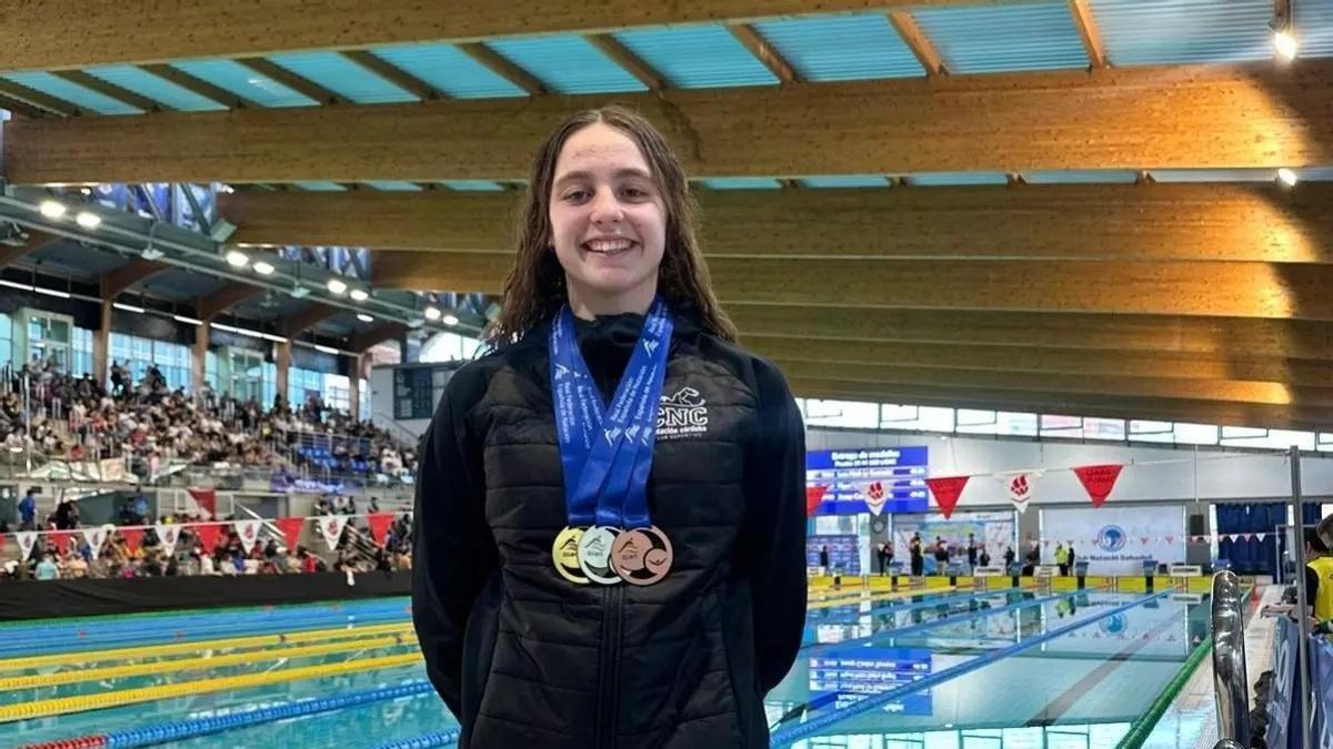 Helena Castillo, una de las nadadoras destacadas del club Natación Córdoba.