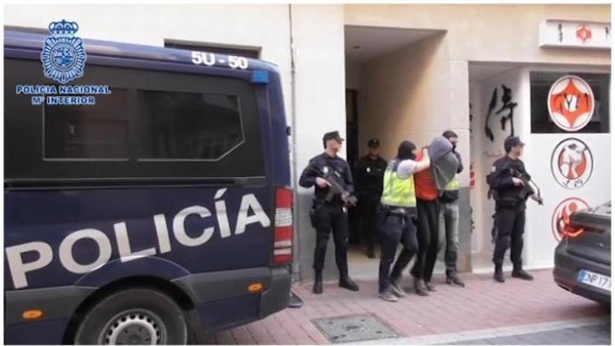 Momento de la detención del presunto yihadista.