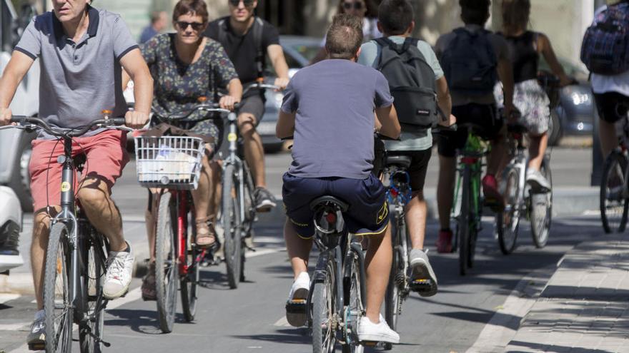 Tramos del anillo ciclista por la Porta de la Mar