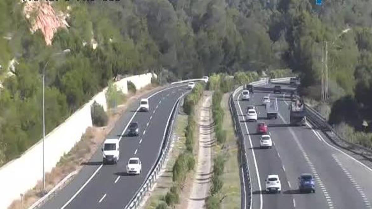 Tráfico en la carretera de Andratx