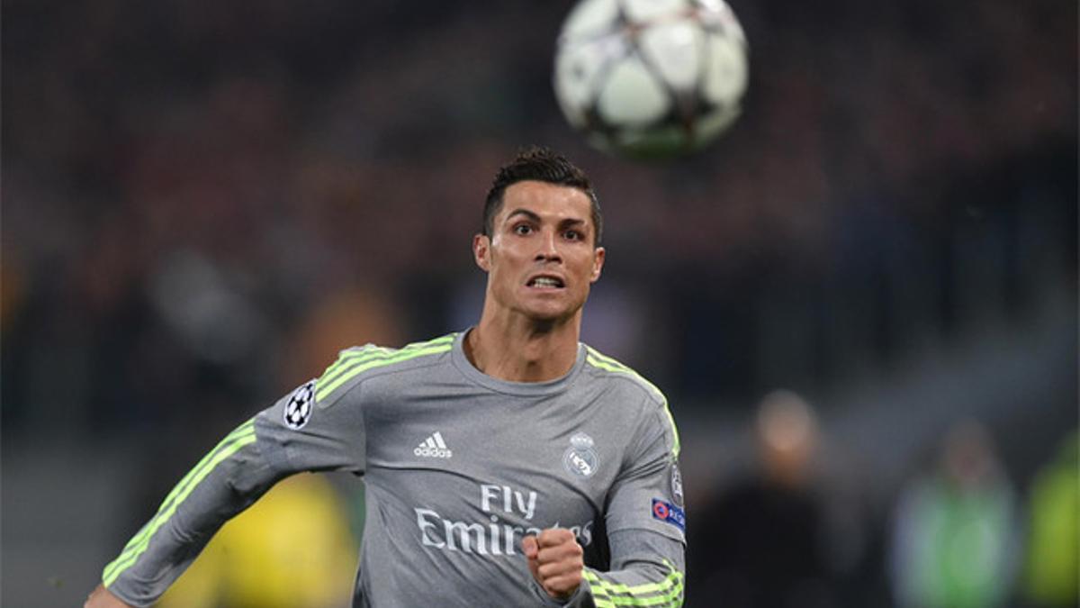 Cristiano Ronaldo en acción durante el Roma - Real Madrid