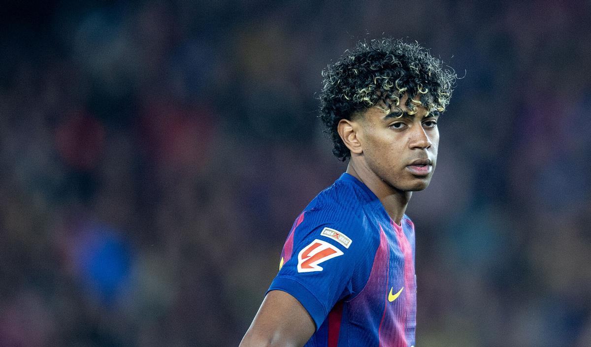 El delantero del FC Barcelona Lamine Yamal.