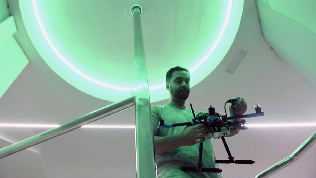 Uno de los drones de la compañía murciana, que tiene su sede en la capital de la Región