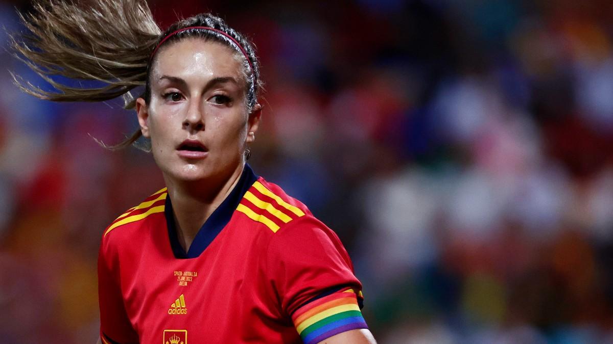 Alexia, en un partido con la selección española