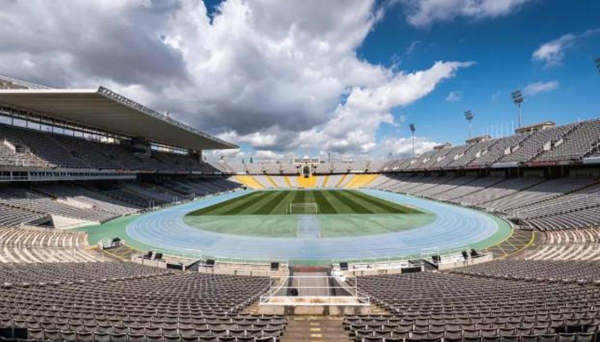 Vista interior de l'Estadi Olímpic Lluís Companys