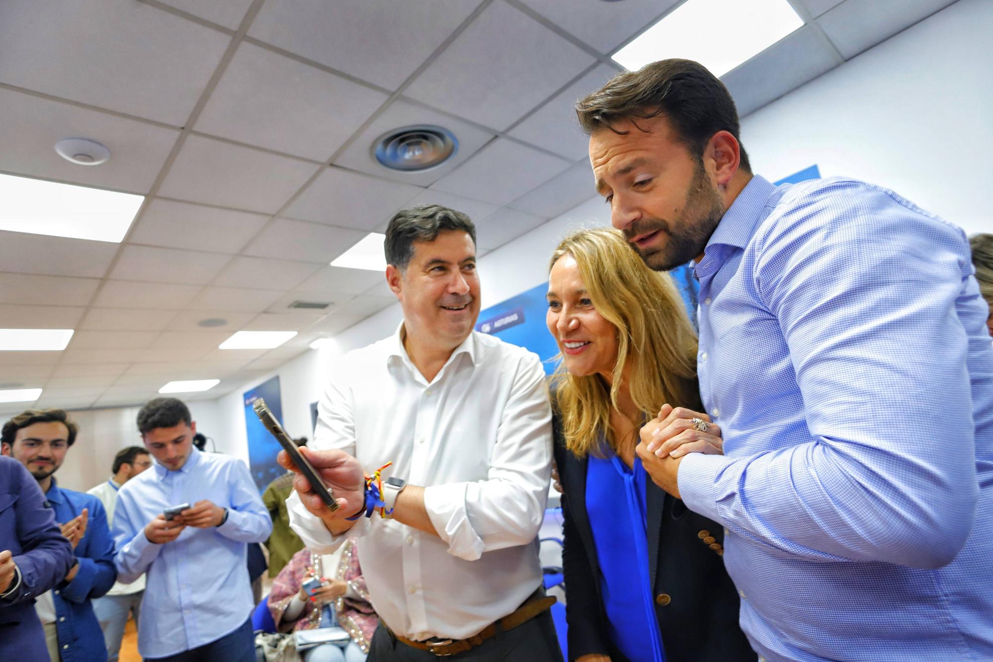 El PP asturiano celebra la victoria en las elecciones europeas