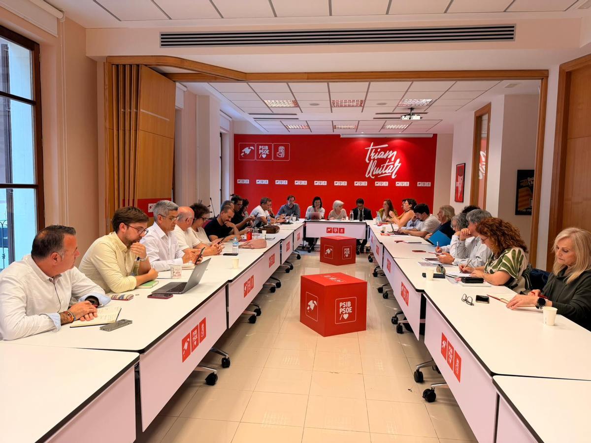 Reunión de la ejecutiva socialista de Palma celebrada este jueves.