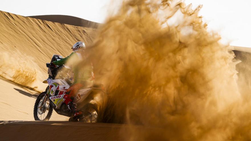 Pierre Cherpin, en la segunda etapa del Dakar