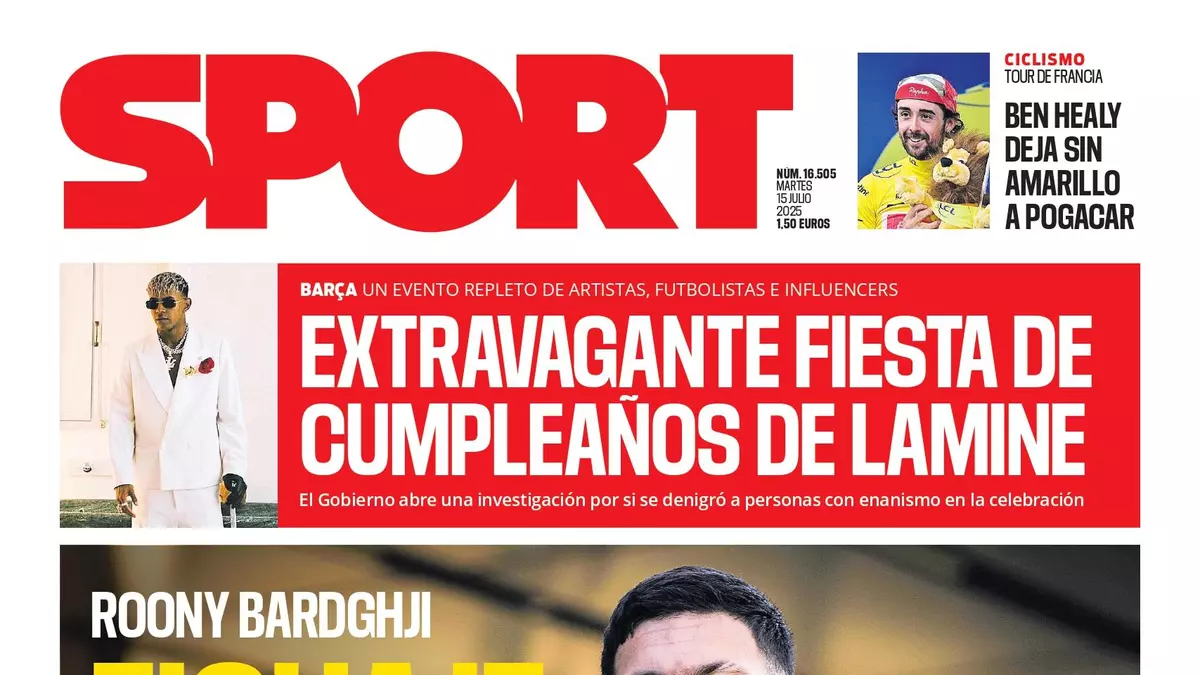 La portada de SPORT de hoy martes, 15 de julio de 2025