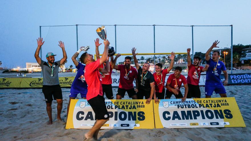 El Roses Platja guanya tres dels quatre campionats de Catalunya de futbol platja