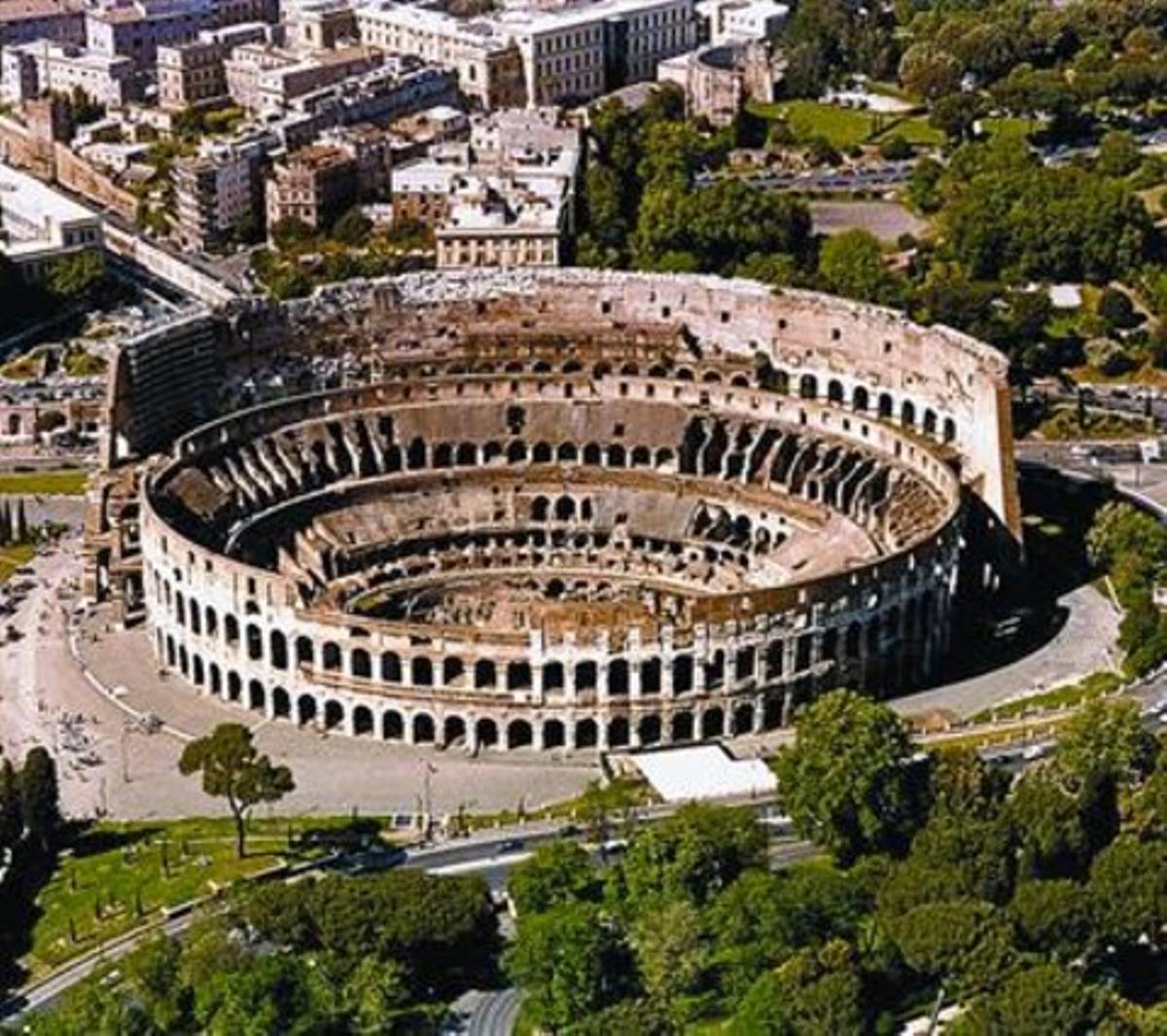 Vista aèria del Colosseu de Roma. Vista aèria del Colosseu de Roma.