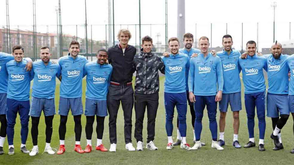 Zverev y Thiem, en el entrenamiento