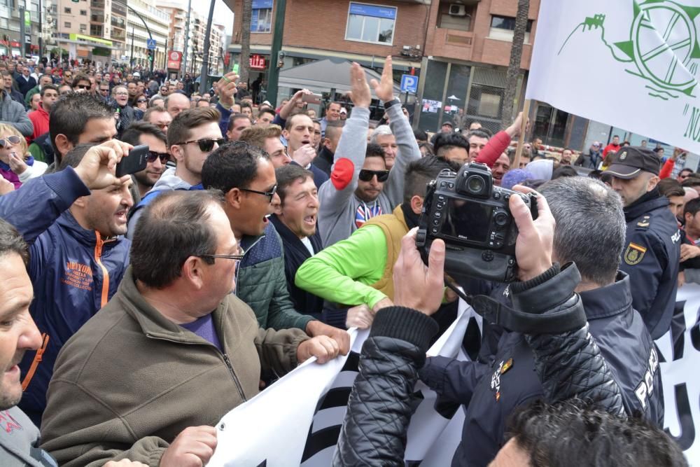 Manifestación en Murcia de los agricultores