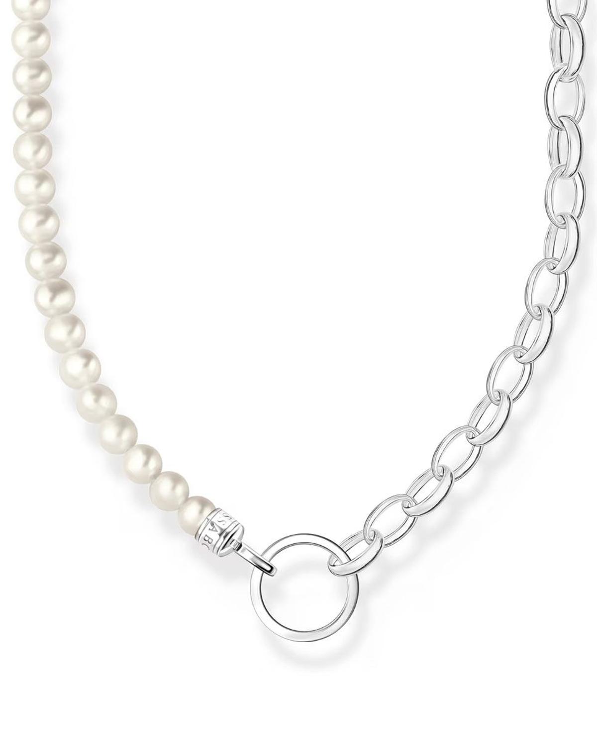 Perlas combinadas con enlaces de plata