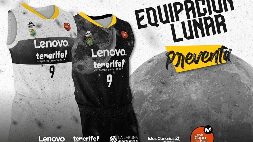 Equipación lunar del CB Canarias para las competiciones de copa del Rey e Intercontinental.