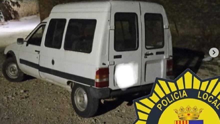 La Policía Local de Benigànim recupera un vehículo robado e intercepta a los ladrones