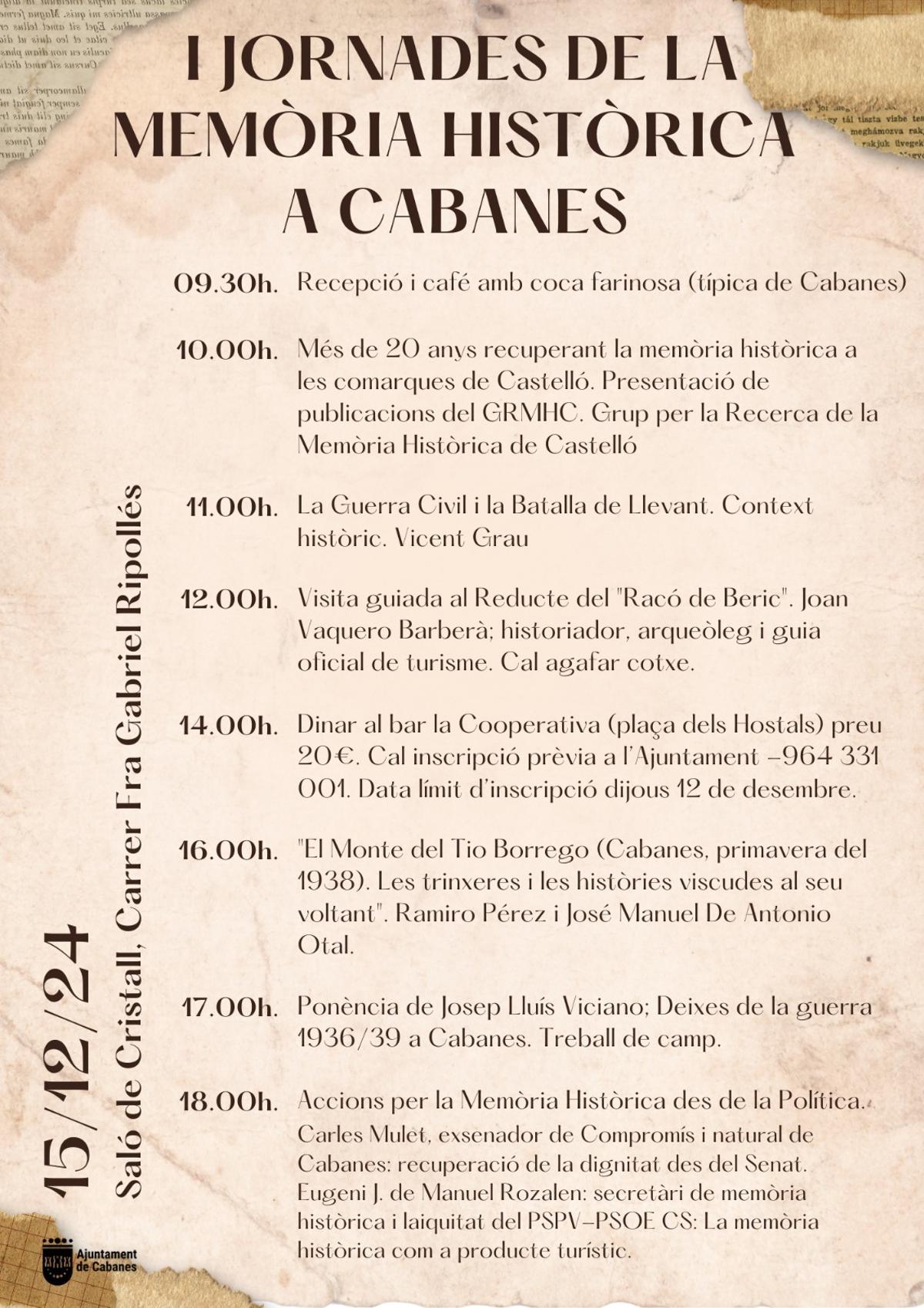 Programació de les jornades.