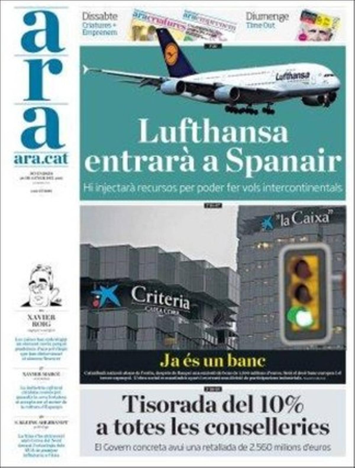 ’Ara’ dóna rellevància, a més del fet el Banc Sabadell esperarà que les caixes siguin bancs, al 30 aniversari del ’Manifiesto de los 2.300’, que va obrir la veda contra la immersió lingüística catalana i que van impulsar Federico Jiménez Losanstos i Amando de Miguel.