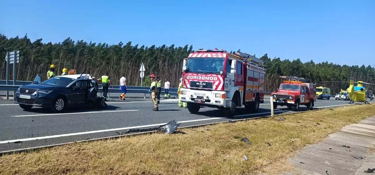 Accidente de tráfico en O Pino.