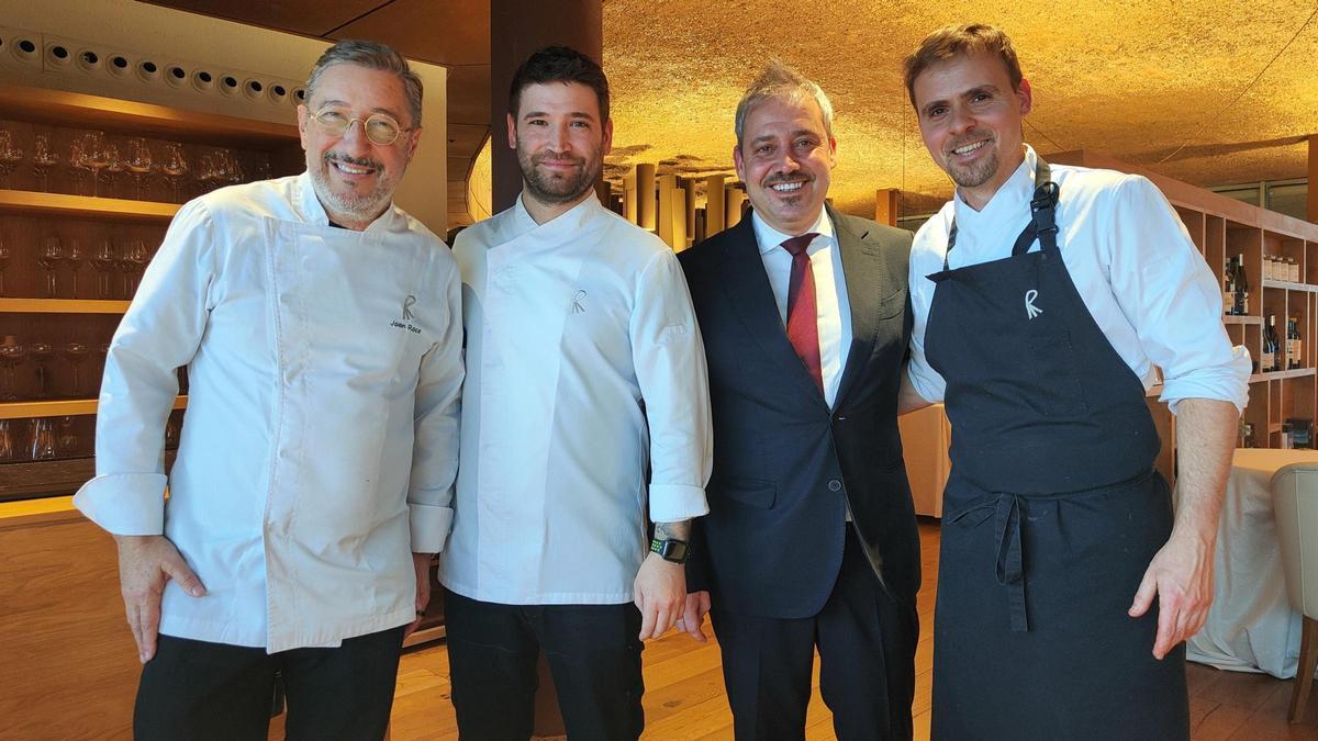 Joan Roca, Carlos López, Eric Oliu y Jordi Turmo, en Fontané.