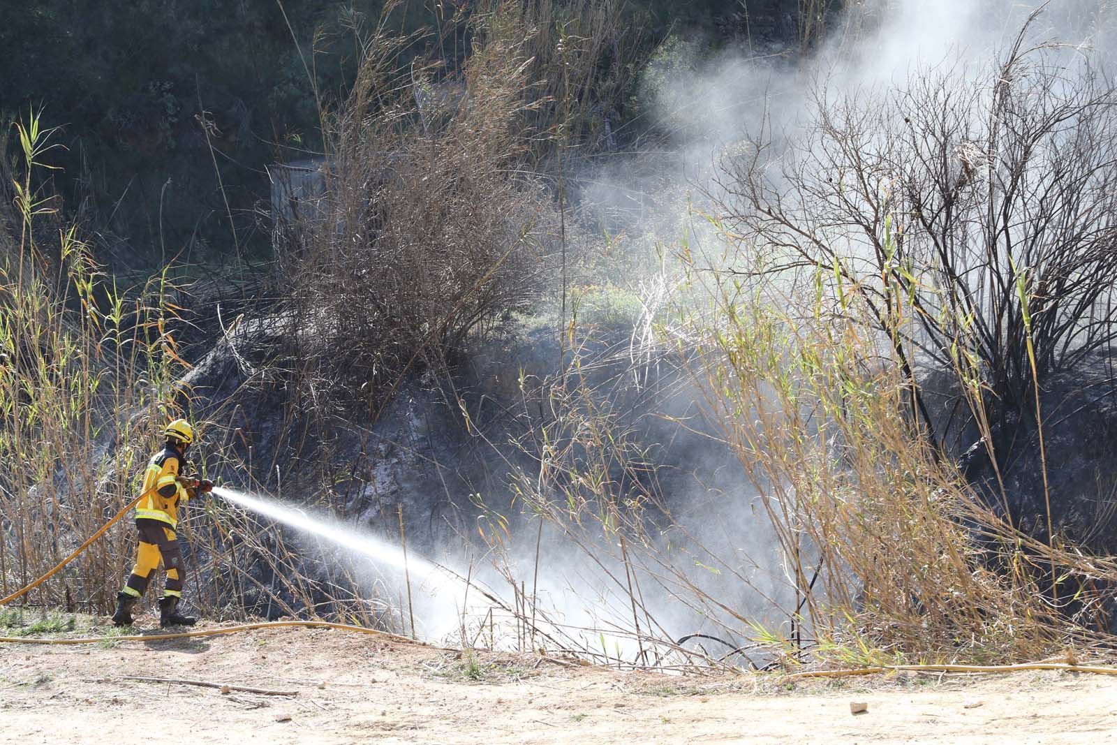 Alarma por un incendio en un torrente de Ibiza