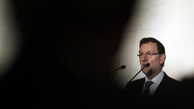 Mariano Rajoy, el lunes, durante un desayuno informativo en Madrid.