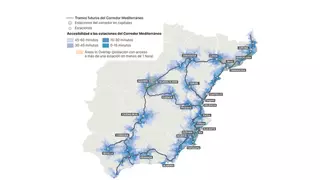 El 97 % de habitantes del corredor mediterráneo estará a menos de una hora de una estación de AVE
