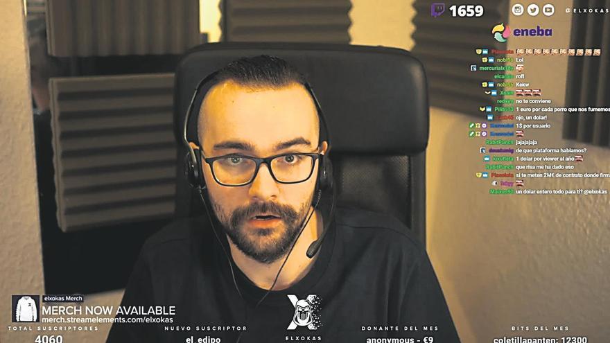 INTERNET. Elxokas, alias de Joaquín Domínguez Portela, ‘streamer’ gallego. Foto: Youtube
