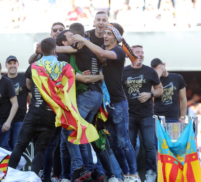 Celebración del Valencia CF campeón de Copa