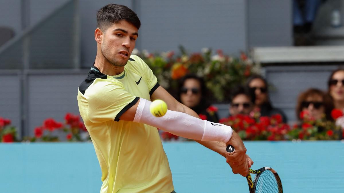 Alcaraz, durante el Masters 1.000 de Madrid