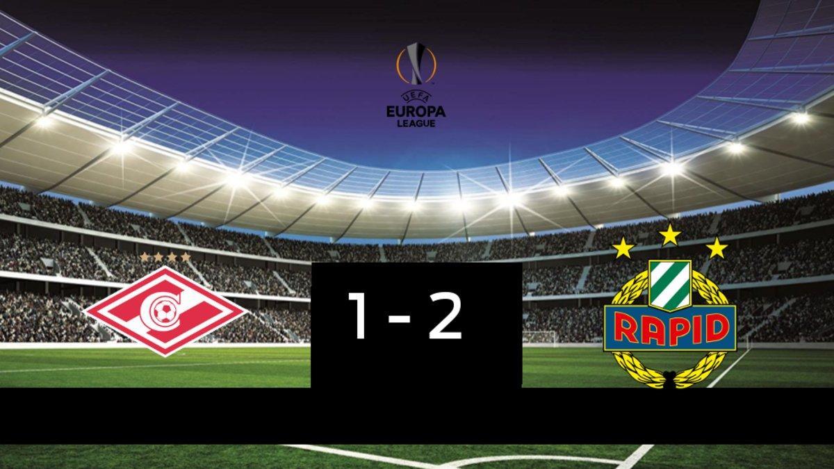 El Rapid Viena vence en el Otkrytie Arena al Spartak de Moscú (1-2)