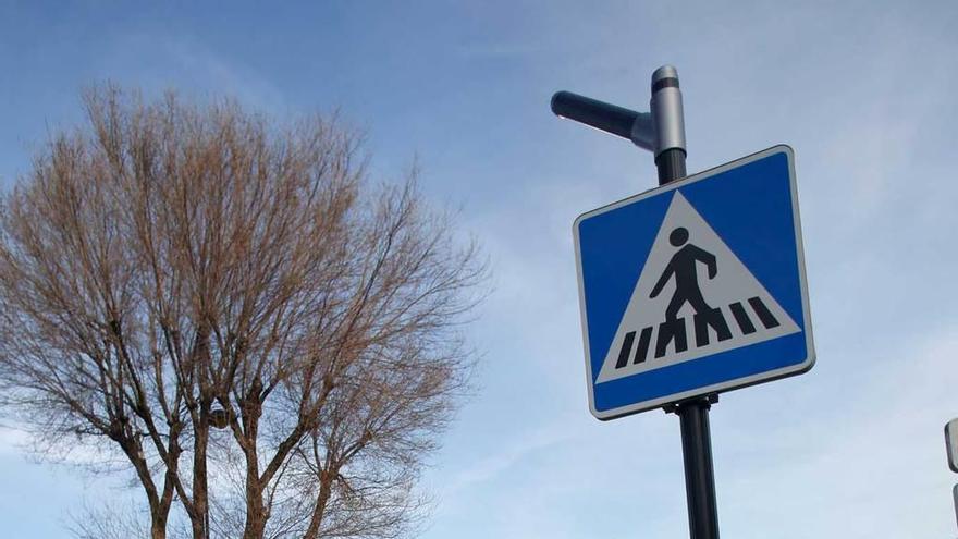 El paso de peatones en el que se produjo el atropello mortal, con la señalización instalada recientemente.
