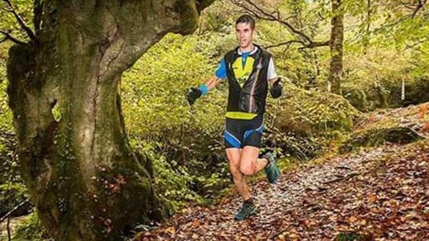 Iván Cuesta, en el trail de Peñamayor.