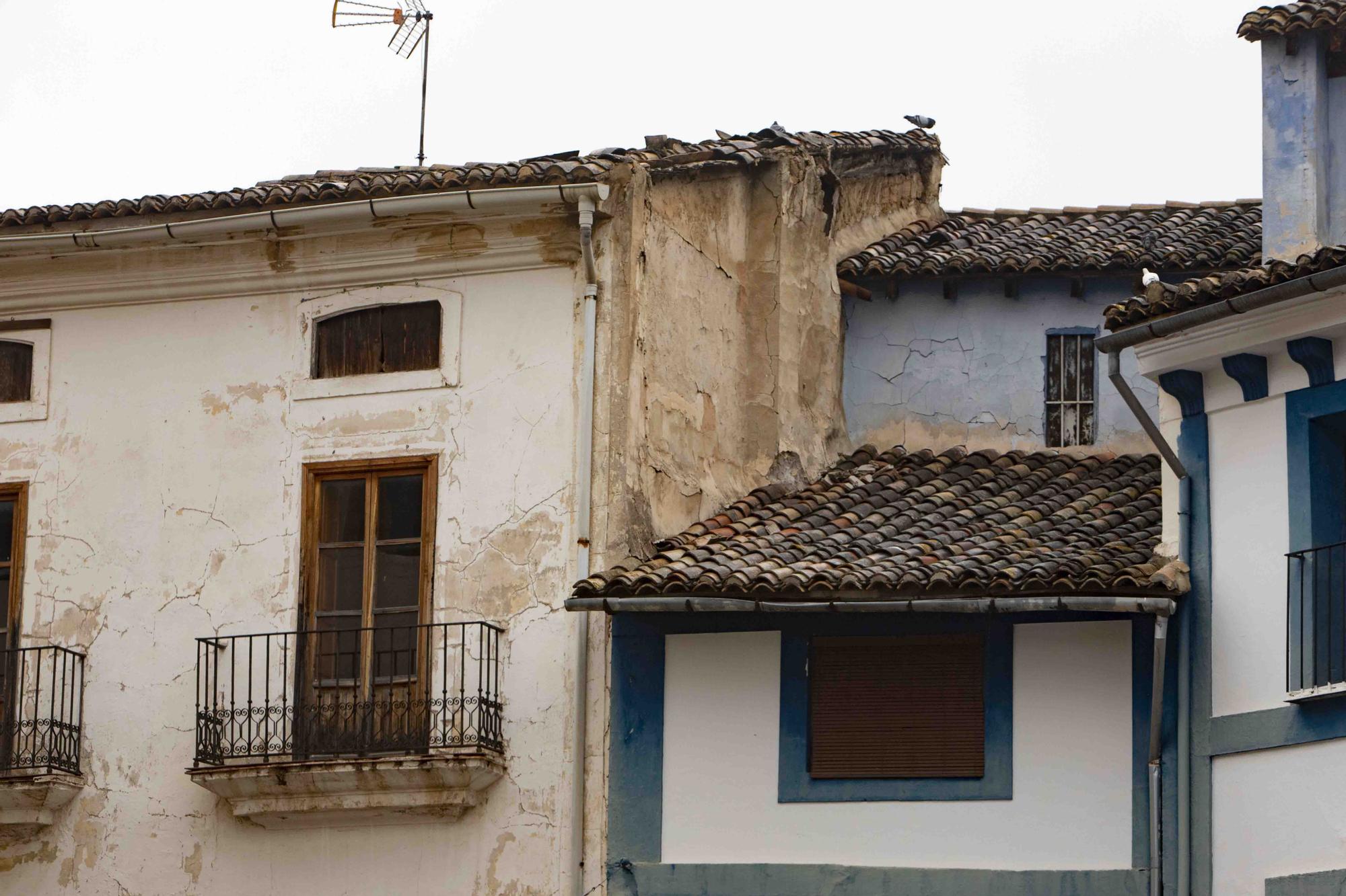 La casa del "Margallonero", un inmueble emblemático de Xàtiva en riesgo de derrumbe