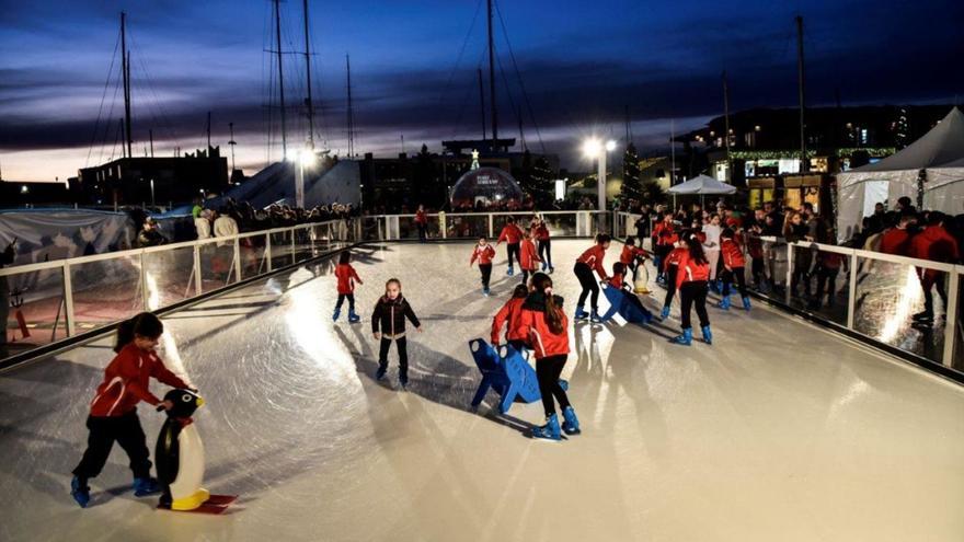 Port Adriano inaugura mañana su Parque de Hielo con una gran pista de patinaje